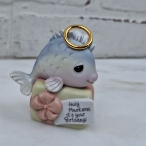Vintage Precious Moments Holy Mackerel it's your Birthday! Fish Figurine #994898